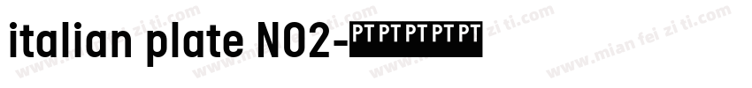 italian plate NO2字体转换